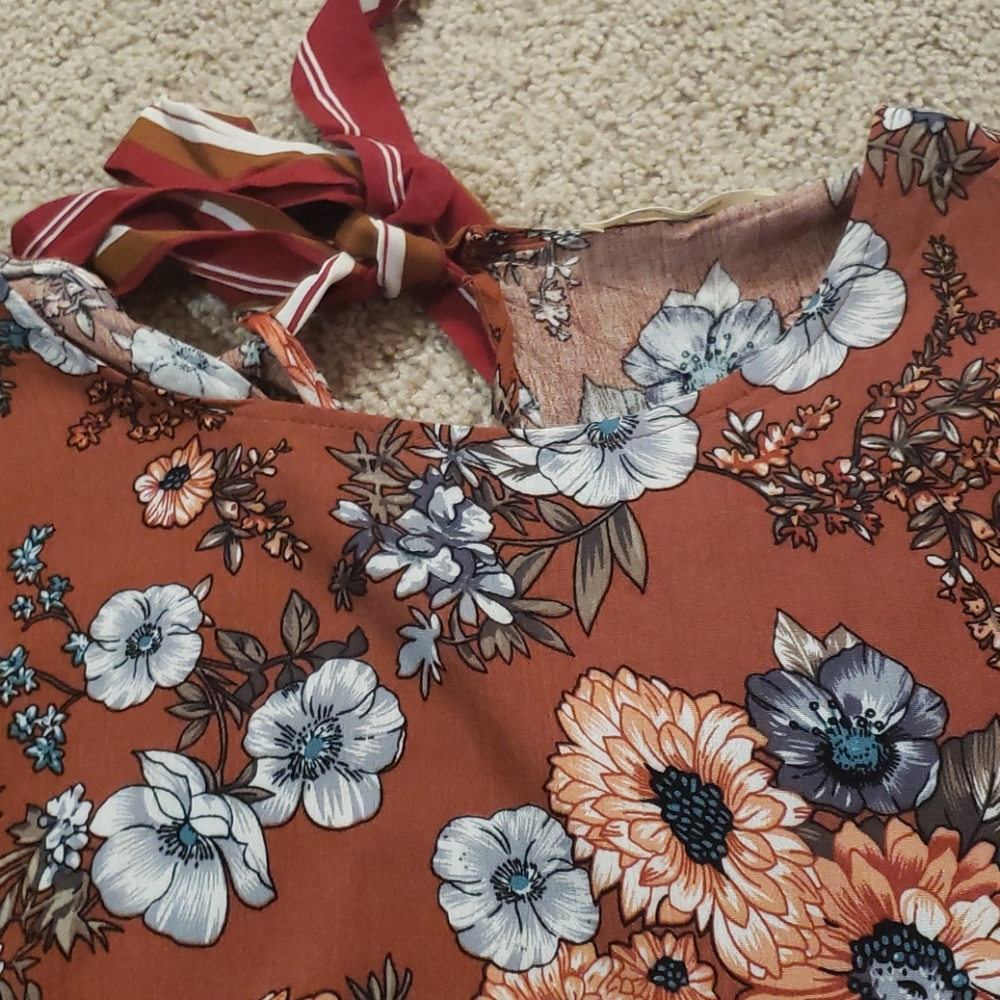 ♥️New UMGEE Floral/ Stripe Blouse - Picture 11 of 16